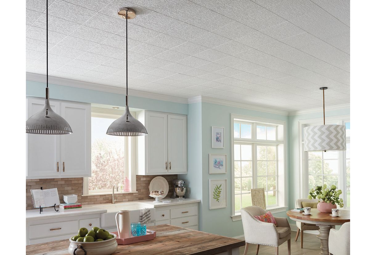 Armstrong Ceilings Impression White Mineral Fiber Drop Ceiling Tile Sample