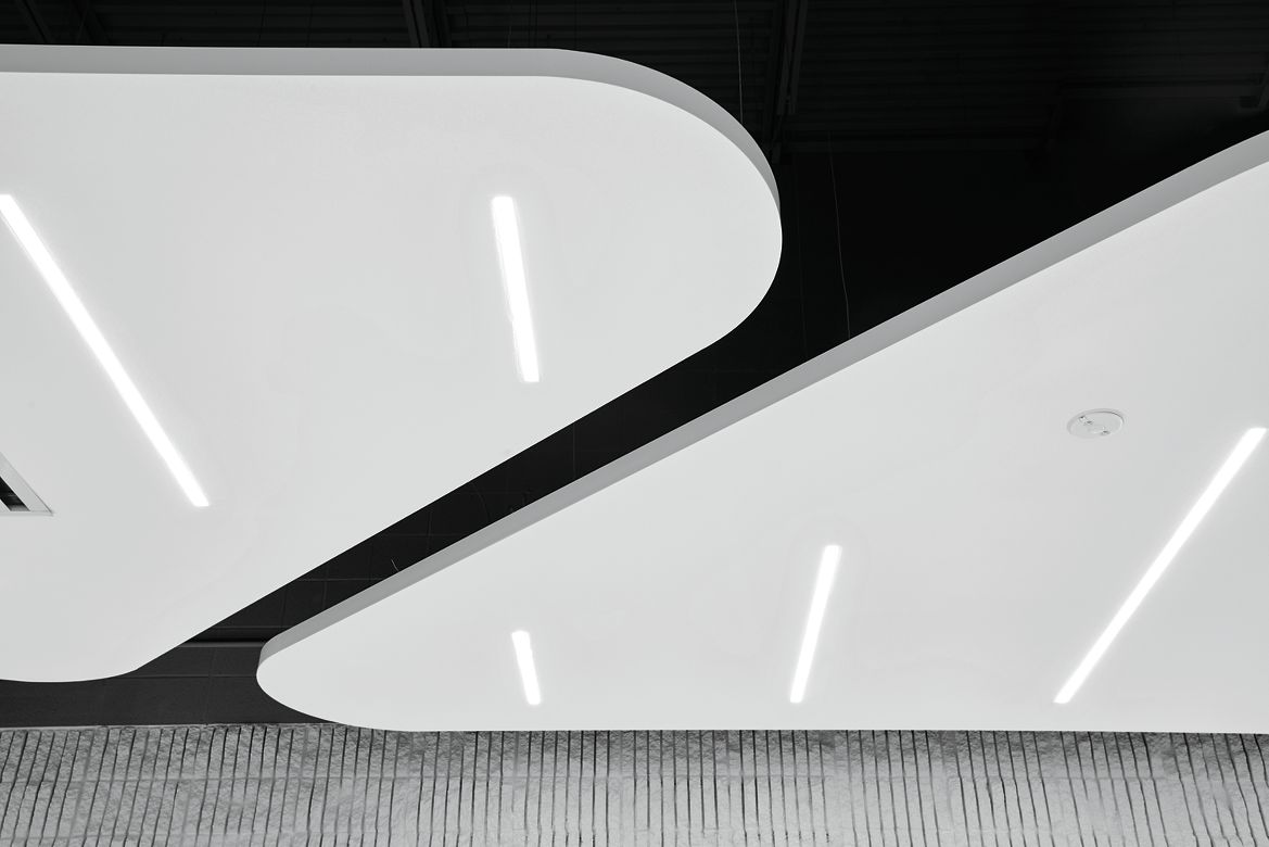 ACOUSTIBuilt Seamless Acoustical Ceiling System / AXIOM Classic Trim