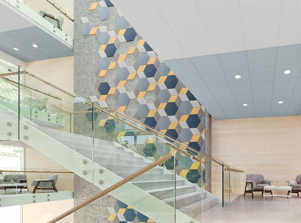 TECTUM DESIGNART - Shapes Direct-Attach Wall Panels and CALLA Colors Rendering , 