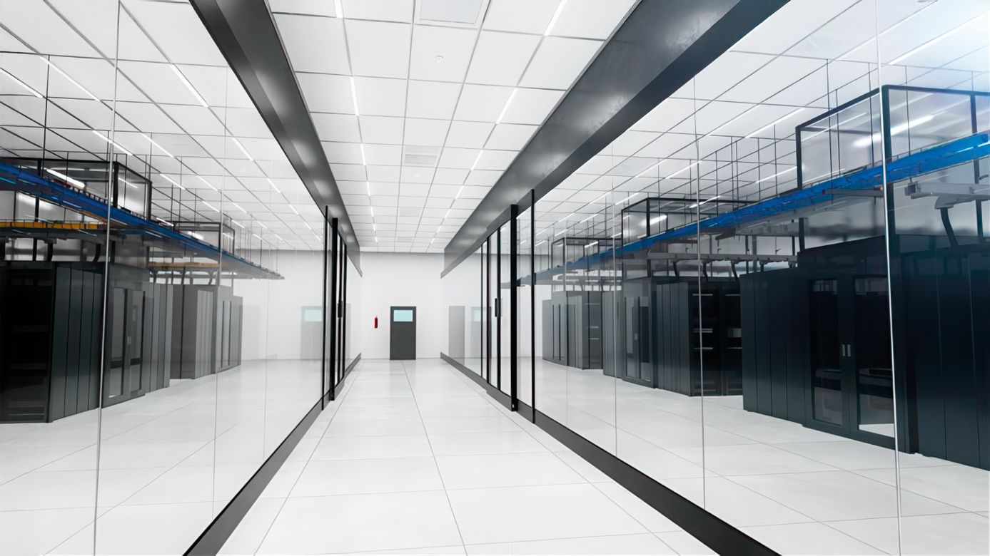 DATAZONE Ceiling Panels and DYNAMAX LT Suspension Grid Data Center Rendering , 