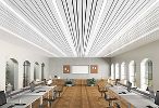 METALWORKS Linear Diverge Ceiling System Rendering