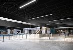 METALWORKS Mesh Torsion Spring Transit Entrance Rendering