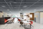 METALWORKS Mesh Torsion Spring and FELTWORKS Walls Office Rendering , 
