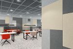 METALWORKS Mesh Torsion Spring and FELTWORKS Walls Office Rendering , 