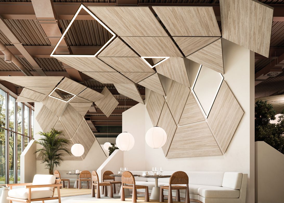 SOUNDSCAPES Shapes Wood Looks Cafe Rendering