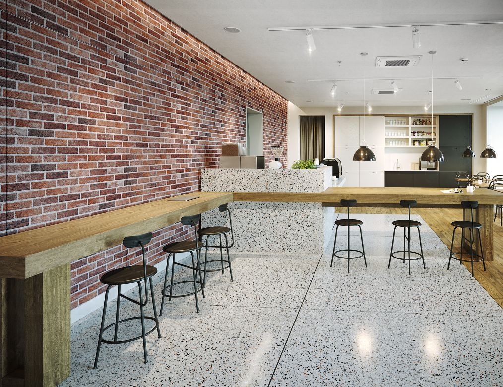 TECTUM CREATE! Direct-Attach Standard Walls  Exposed Brick Rendering