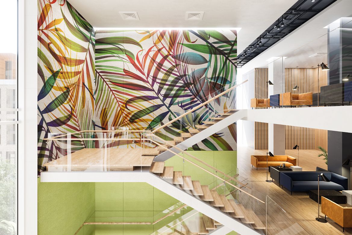 TECTUM CREATE! Direct-Attach Walls Custom Ferns Rendering , 