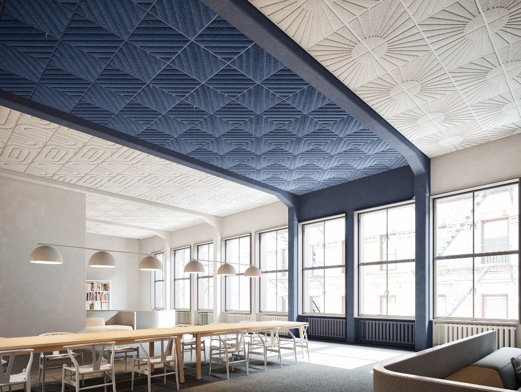 TECTUM DESIGNART - Lines Tegular Ceiling Panels Rendering