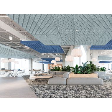 TECTUM DESIGNART - Lines High NRC Tegular Ceilings (Room Scene)