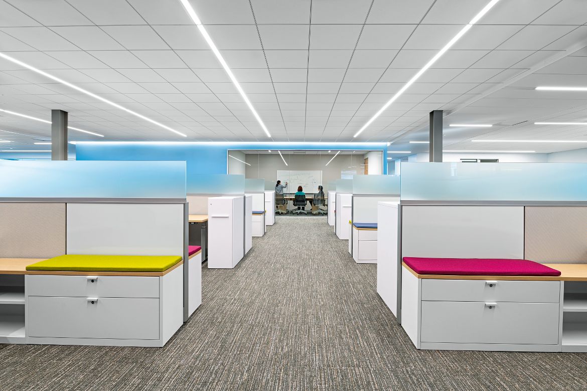 ULTIMA Tegular / PRELUDE 15/16" Suspension System / BEAM 2-LED by Axis