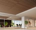 WOODWORKS Forté Veneer Office Lobby Rendering