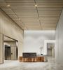 WOODWORKS Linear Solid Wood Panels Lobby Rendering