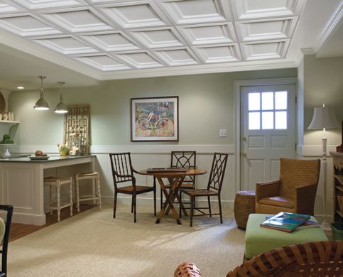 Armstrong Ceilings 24-in x 24-in Easy Elegance White Smooth 15/16-in Drop Panel Ceiling Tiles Armstrong Ceilings 24-in x 24-in Easy Elegance White Smooth 15/16-in Drop Panel Ceiling Tiles