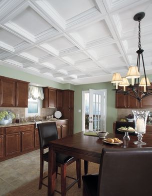 Traditional Kitchen with Coffers