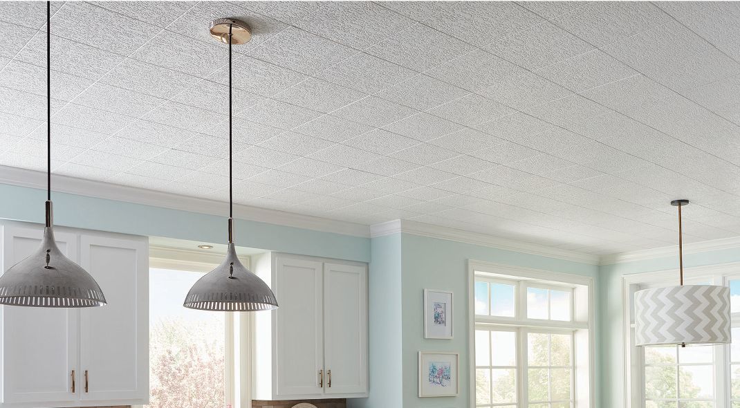 Armstrong Ceilings 12-in x 12-in Impression 40-Pack White Textured Surface-Mount Acoustic Ceiling TIles Armstrong Ceilings 12-in x 12-in Impression 40-Pack White Textured Surface-Mount Acoustic Ceiling TIles