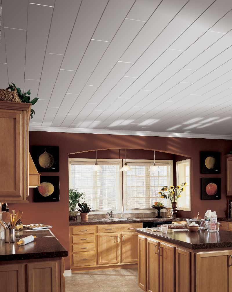 Armstrong Ceilings WoodHaven Coastal White Mdf Surface-mount Ceiling Plank Sample