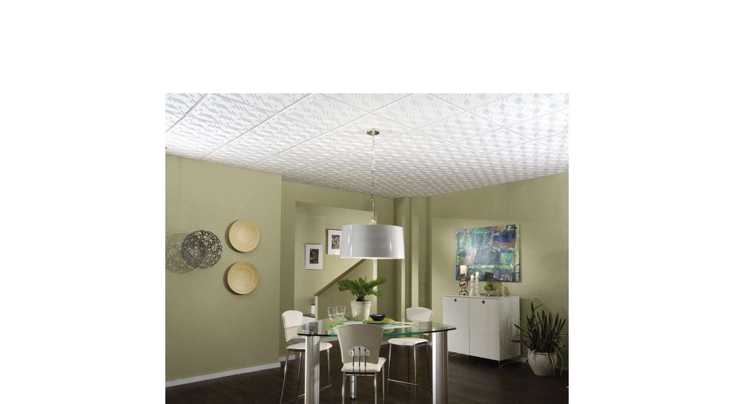 Armstrong Ceilings 24-in x 24-in Tango 6-Pack White Patterned 15/16-in Drop Acoustic Panel Ceiling Tiles