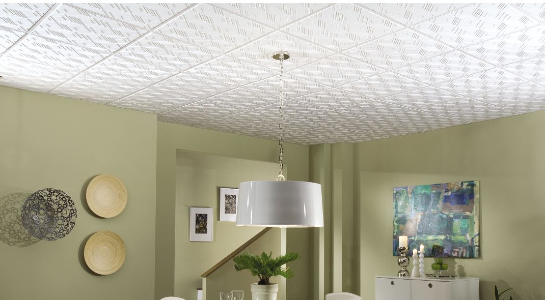Armstrong Ceilings 24-in x 24-in Tango 6-Pack White Patterned 15/16-in Drop Acoustic Panel Ceiling Tiles Armstrong Ceilings 24-in x 24-in Tango 6-Pack White Patterned 15/16-in Drop Acoustic Panel Ceiling Tiles