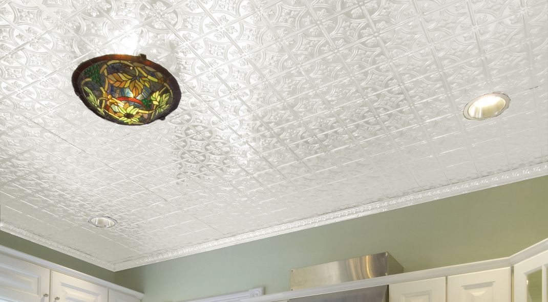 Armstrong Ceilings 48-in x 24-in Metallaire Small Floral Circle Lacquered Steel Metal/Tin Surface-Mount Panel Ceiling Tiles Armstrong Ceilings 48-in x 24-in Metallaire Small Floral Circle Lacquered Steel Metal/Tin Surface-Mount Panel Ceiling Tiles