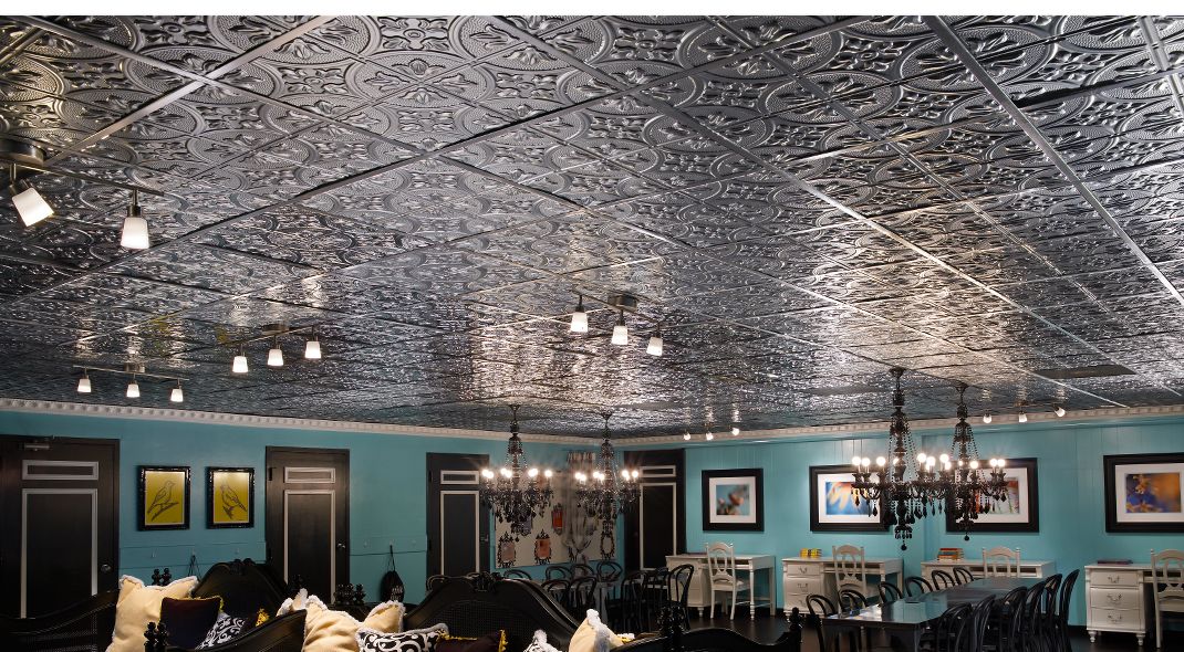 Armstrong Ceilings 24-in x 24-in Metallaire Fans Chrome Metal/Tin 15/16-in Drop Panel Ceiling Tiles Armstrong Ceilings 24-in x 24-in Metallaire Fans Chrome Metal/Tin 15/16-in Drop Panel Ceiling Tiles