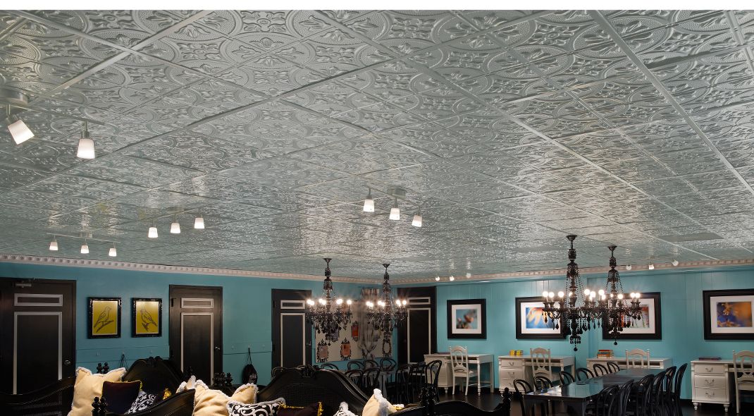 Armstrong Ceilings 24-in x 24-in Metallaire Small Panels Lacquered Steel Metal/Tin 15/16-in Drop Panel Ceiling Tiles Armstrong Ceilings 24-in x 24-in Metallaire Small Panels Lacquered Steel Metal/Tin 15/16-in Drop Panel Ceiling Tiles