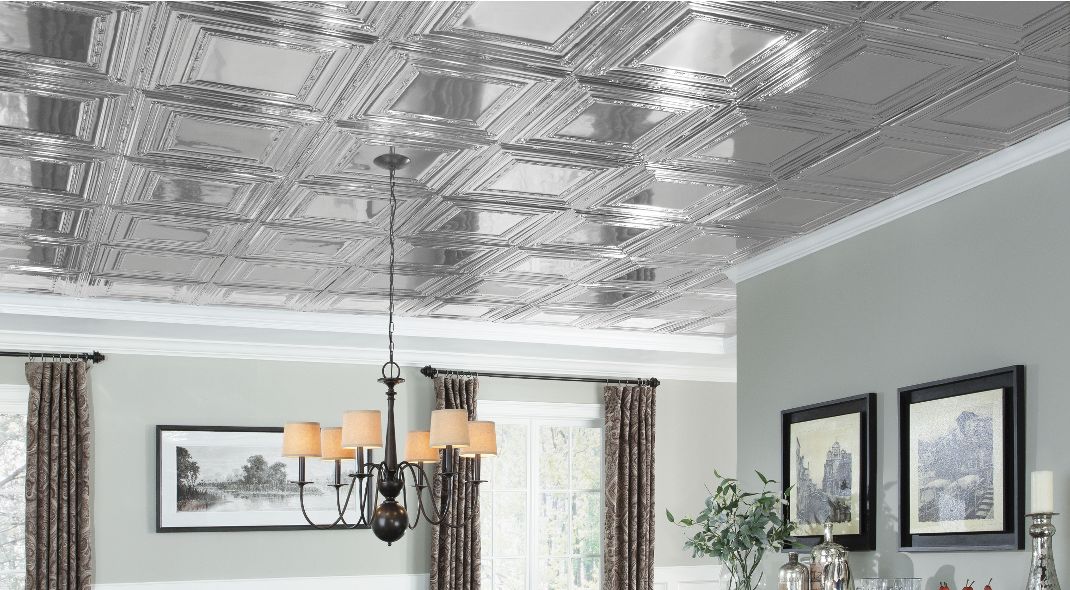 Armstrong Ceilings 24-in x 24-in Metallaire Small Panels Lacquered Steel Metal/Tin 15/16-in Drop Panel Ceiling Tiles Armstrong Ceilings 24-in x 24-in Metallaire Small Panels Lacquered Steel Metal/Tin 15/16-in Drop Panel Ceiling Tiles