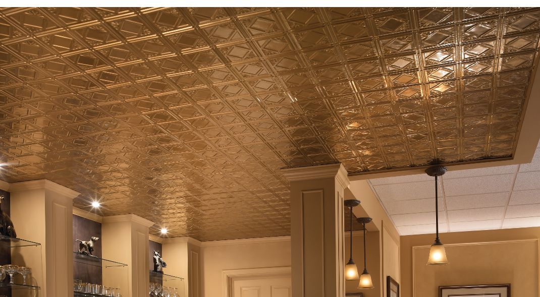 Armstrong Ceilings 48-in x 24-in Metallaire Fans White Metal/Tin Surface-Mount Panel Ceiling Tiles Armstrong Ceilings 48-in x 24-in Metallaire Fans White Metal/Tin Surface-Mount Panel Ceiling Tiles
