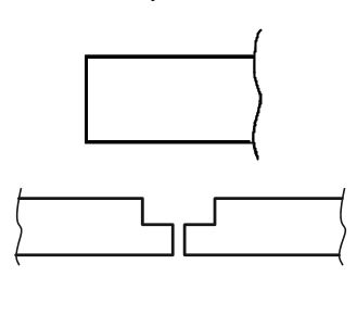 Square (long side) / Reverse Tegular (short side)