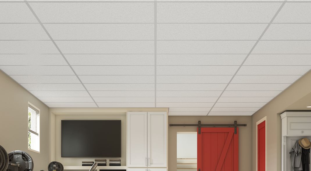 Armstrong Ceilings 48-in x 24-in Easy Elegance White Smooth 15/16-in Drop Panel Ceiling Tiles Armstrong Ceilings 48-in x 24-in Easy Elegance White Smooth 15/16-in Drop Panel Ceiling Tiles