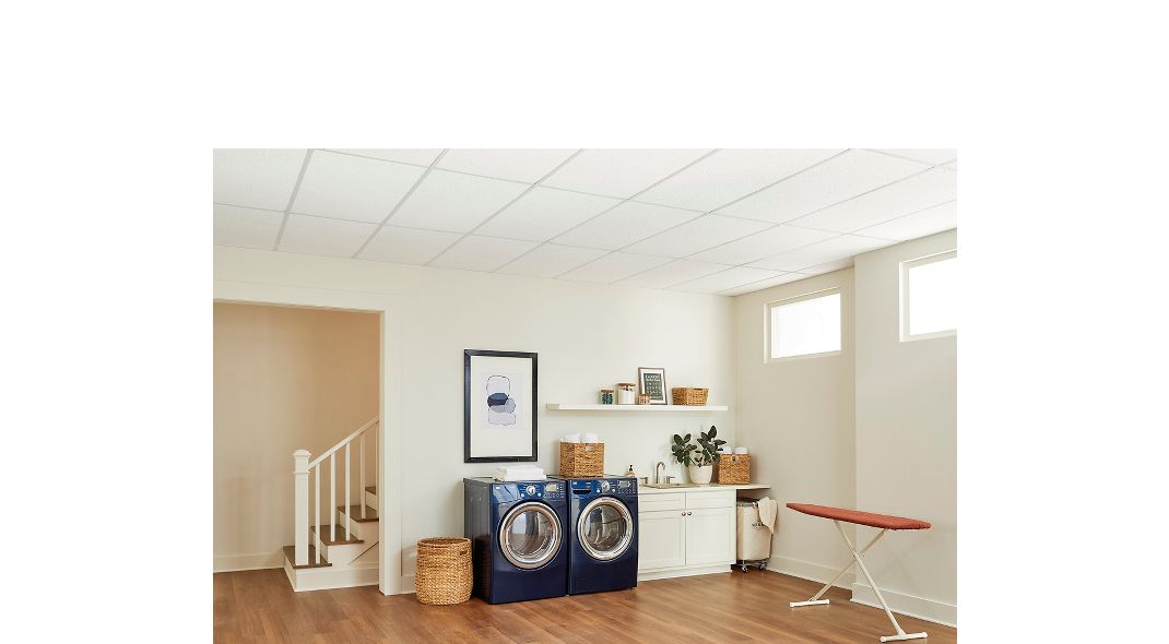 Lowe's Armstrong Ceilings Plain White Mineral Fiber Drop Ceiling Tile Sample