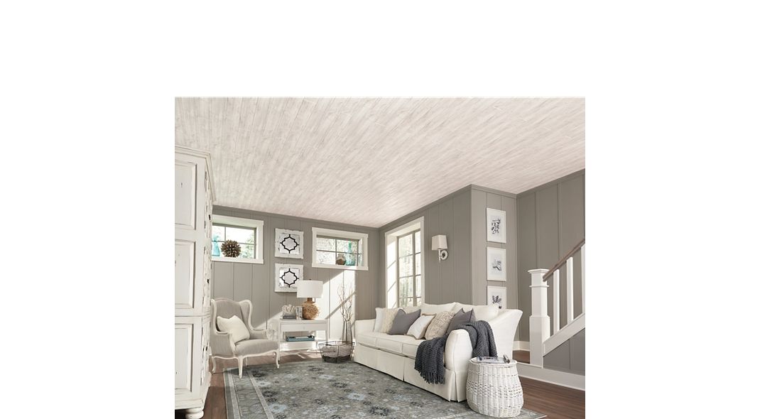 Armstrong Ceilings WoodHaven Coastal White Mdf Surface-mount Ceiling Plank Sample