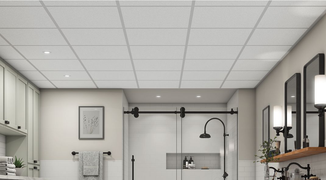 Armstrong Ceilings 24-in x 24-in Easy Elegance White Smooth 15/16-in Drop Panel Ceiling Tiles Armstrong Ceilings 24-in x 24-in Easy Elegance White Smooth 15/16-in Drop Panel Ceiling Tiles