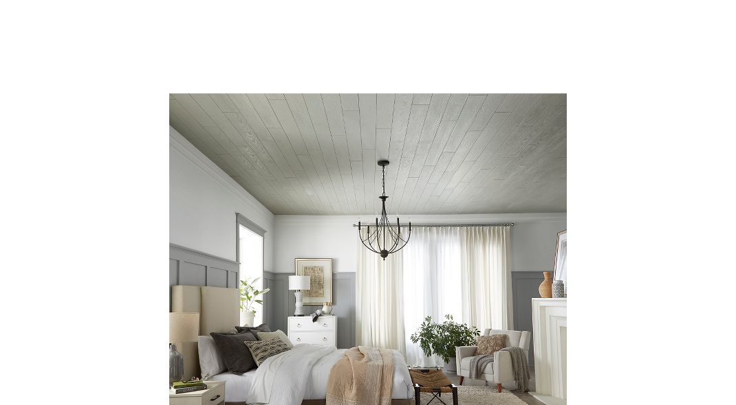 Armstrong Ceilings Country Classic Plank Light Gray Mineral Fiber Surface-mount Ceiling Plank Sample