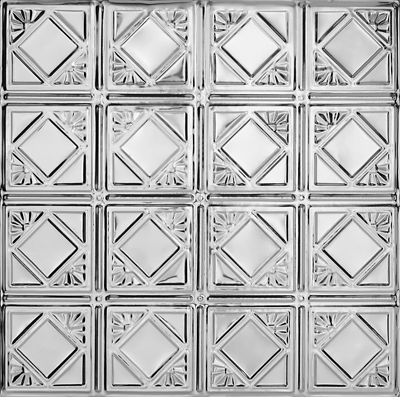 Armstrong Ceilings 24-in x 24-in Metallaire Fans Chrome Metal/Tin 15/16-in Drop Panel Ceiling Tiles Armstrong Ceilings 24-in x 24-in Metallaire Fans Chrome Metal/Tin 15/16-in Drop Panel Ceiling Tiles