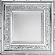24" x 24" METALLAIRE Hammered Border Chrome