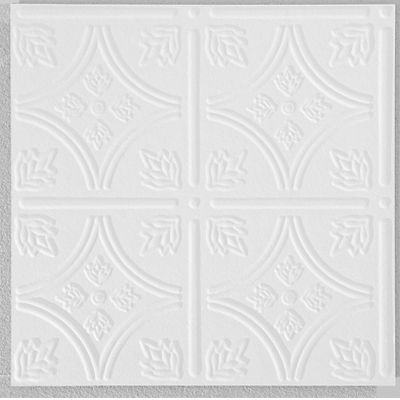 Armstrong Ceilings TinTile White Mineral Fiber Surface-mount Ceiling Tile Sample