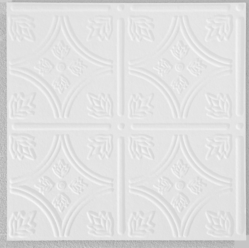 Armstrong Ceilings TinTile White Mineral Fiber Surface-mount Ceiling Tile Sample
